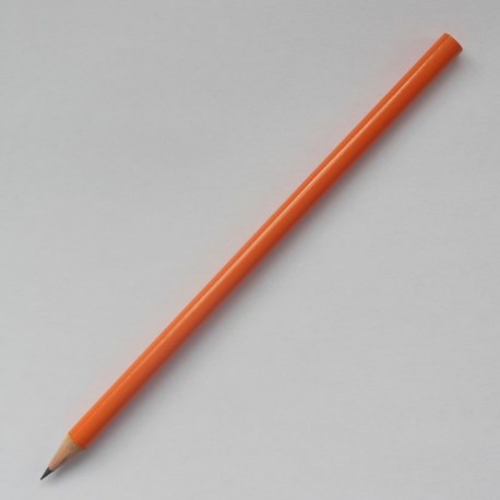 Круглый карандаш Премиум, корпус оранжевый глянцевый