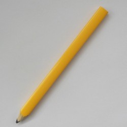 Плоско-овальный карандаш Премиум, длина 175 мм, корпус желтый глянцевый