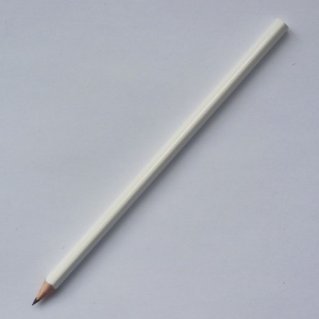 Трехгранный карандаш Премиум, белый глянцевый