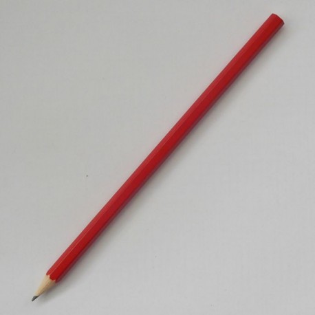 Шестигранный карандаш Стандарт, корпус красный
